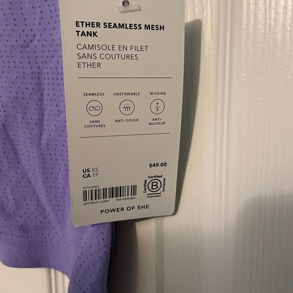 Athleta purple tank top. Size: XS - Picture 2 of 4